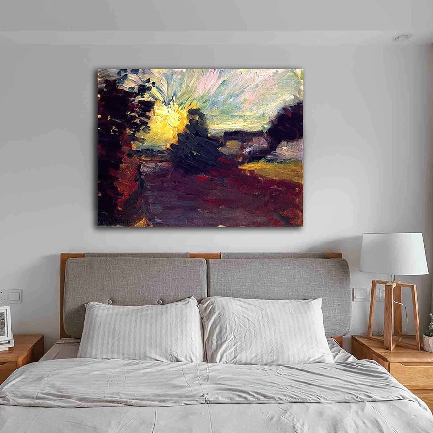 アル✨[夕陽の中の江ノ島をお散歩]&[忘れな草の室内]アンリ•マティス 10年保証 絵画 版画 窓：忘れな草の室内 アンリ・マティス 手彩